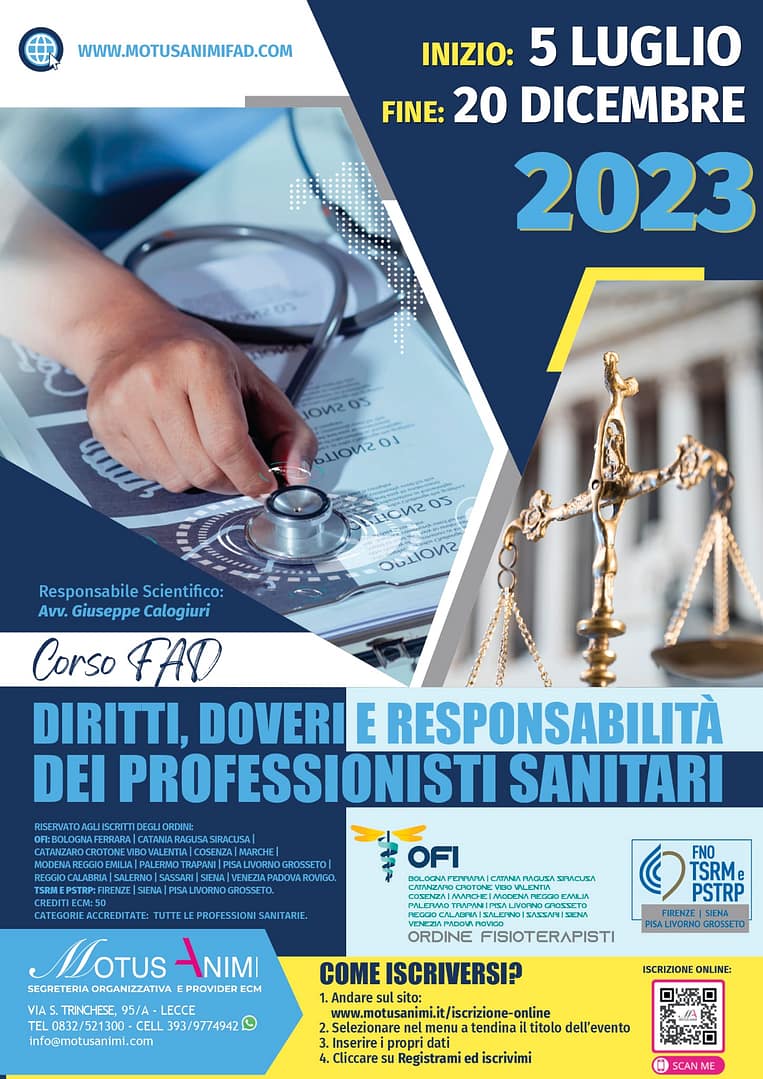Locandina corso FAD da 50 crediti ECM